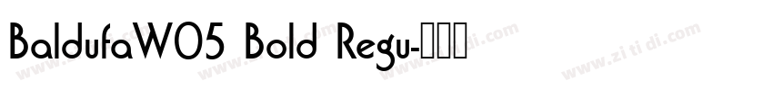 BaldufaW05 Bold Regu字体转换